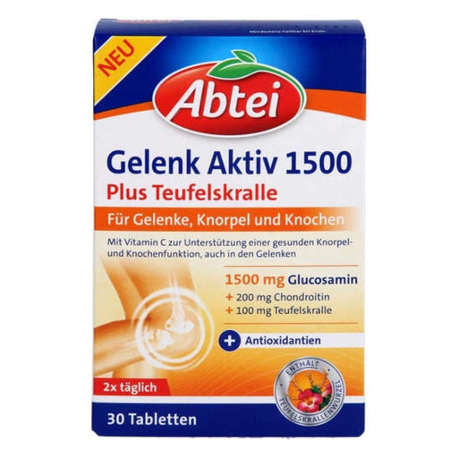 Abtei Gelenk Aktiv Plus Tabletten für Gelenke, Knochen und Knorpel, 30 St. Tabletten
