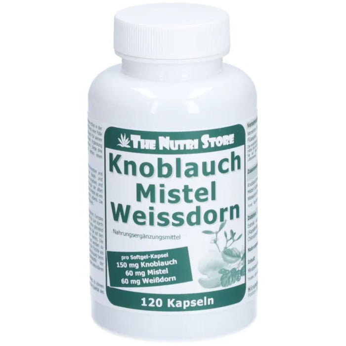 The Nutri Store Knoblauch Mistel Weissdorn Kapseln, 120 St. Kapseln