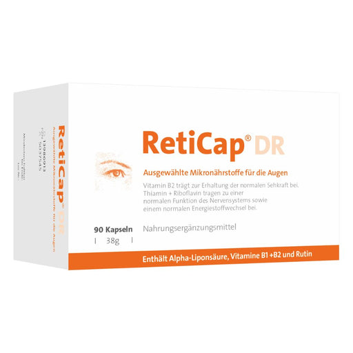 RetiCap DR, Ausgewählte Mikronährstoffe für die Augen, 90 St. Kapseln