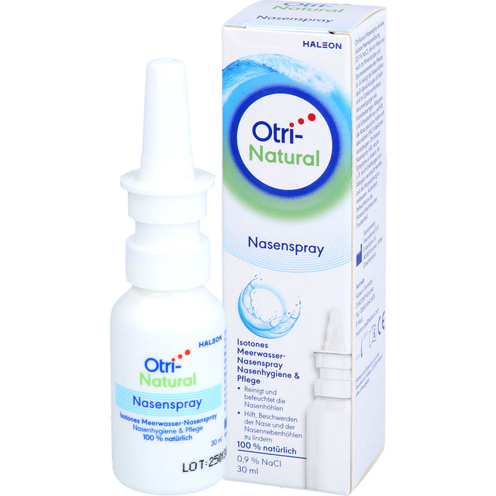 OtriNatural Schnupfenspray hypertones natürliches abschwellendes Meerwasserspray, 30 ml Lösung