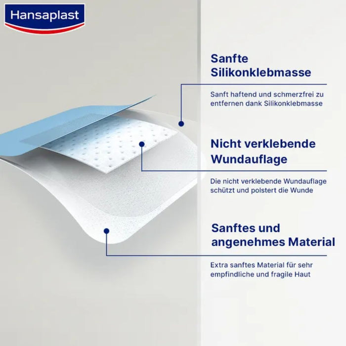 Hansaplast Wundverband Ultra Sensitive 8 x 10 cm XXL, 5 St. Verband