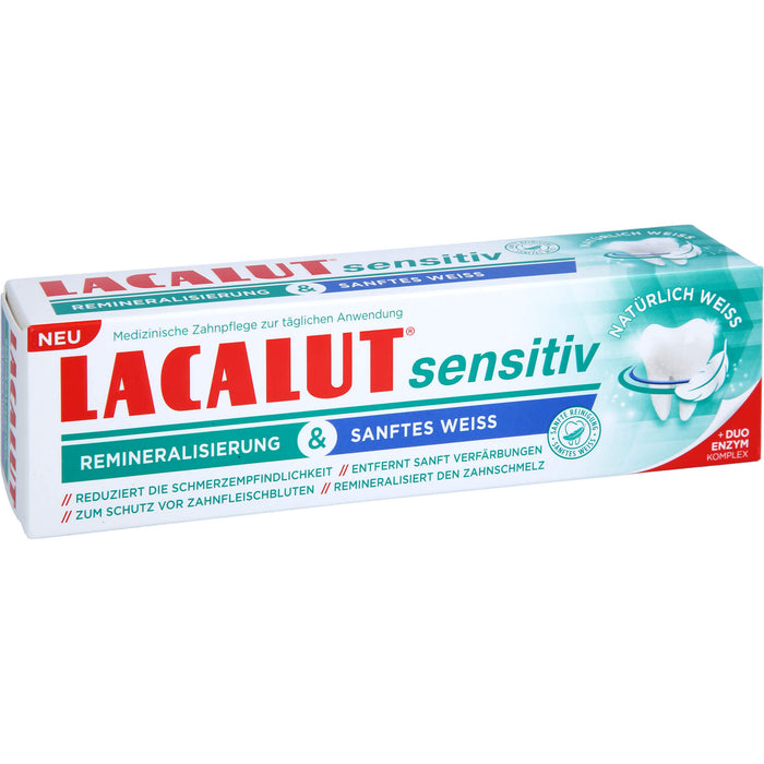 Lacalut sensitiv Remineralisierung & sanftes Weiss, 75 ml Zahncreme