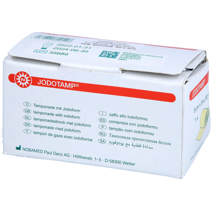 Jodotamp Tamponadestreifen 5mx5cm, 1 St TPN