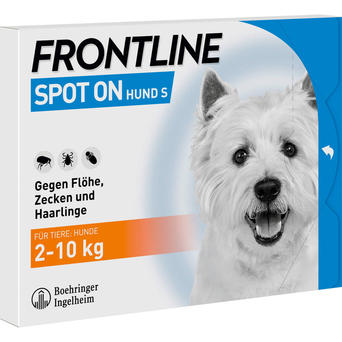 FRONTLINE Spot On Hund S (2-10 kg) gegen Zecken und Flöhe, 5 St. Ampullen