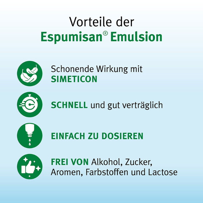 Espumisan Emulsion bei Blähungen und bei Säuglingskoliken, 96 ml Lösung