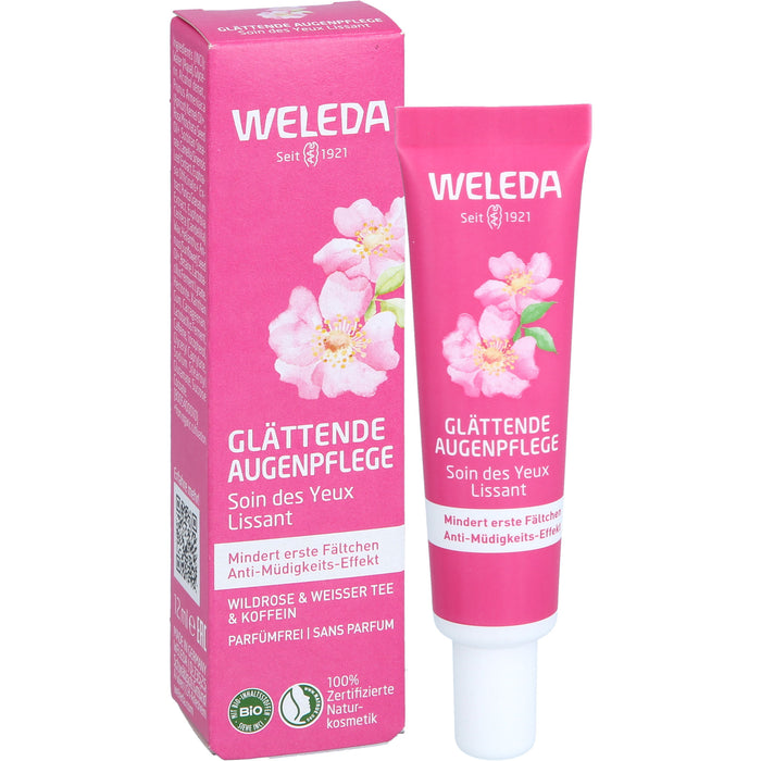 WELEDA glättende Augenpflege Wildrose & Weißer Tee mindert erste Fältchen, 12 ml Creme