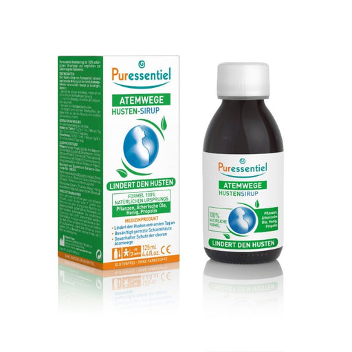 Puressentiel Atemwege Hustensirup – 100% natürliches Medizinprodukt – mit Eukalyptus, Rosmarin, Pfefferminze und Propolis, 125 ml Saft