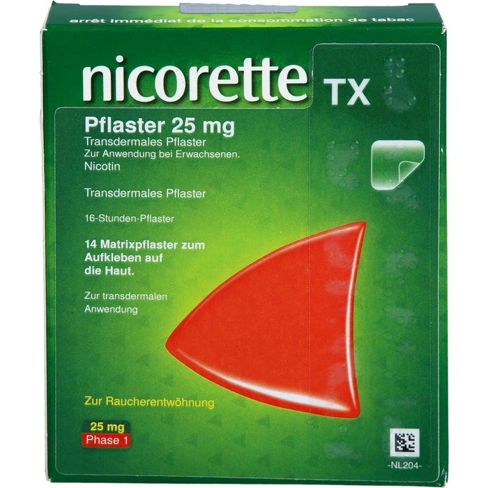 Nicorette TX kohlpharma Pflaster 25 mg, 14 St PFT