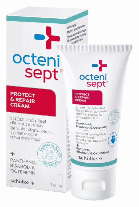 octenisept protect & repair cream - Wund- und Heilcreme zum Schutz und zur Pflege empfindlicher, trockener und rissiger Haut mit Panthenol, 50 ml Lösung