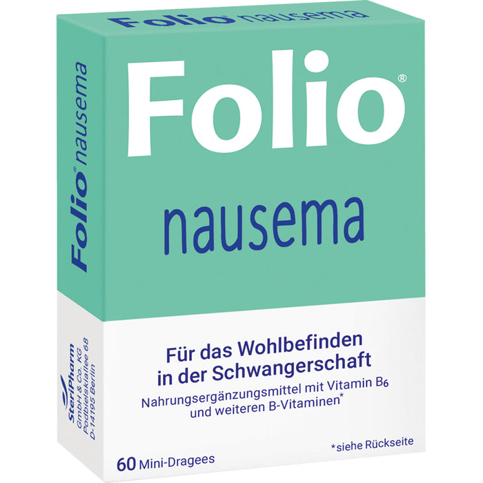 Folio Nausema Mini-Dragees für das Wohlbefinden in der Schwangerschaft, 60 St. Dragees