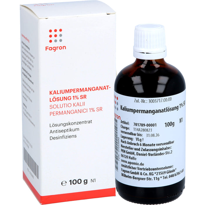Fagron Kaliumpermanganat Lösung 1% SR, 100 g Lösung