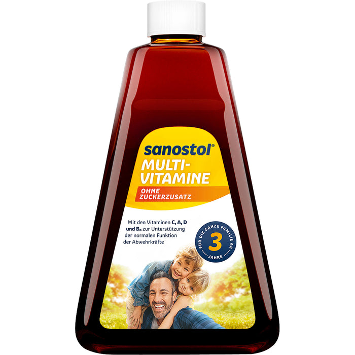 sanostol Multivitamine ohne Zuckerzusatz Saft, 460 ml Lösung