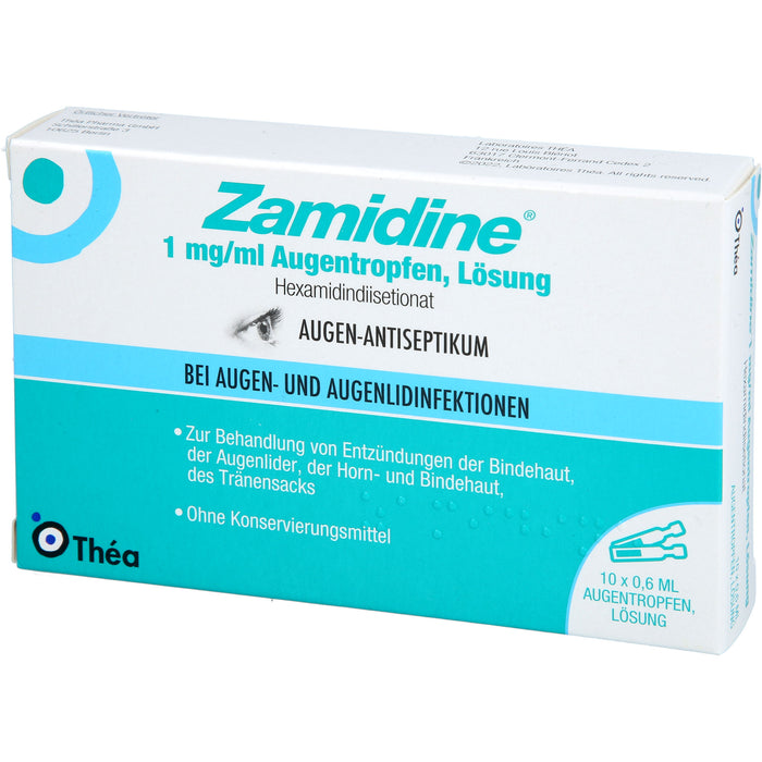 Zamidine 1 mg/ml Augentropfen bei Augen- und Augenlidinfektionen, 10 St. Einzeldosisbehältnisse