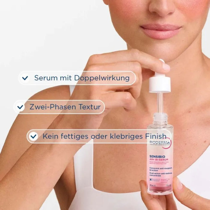 BIODERMA Sensibio AR+ Bi-Serum für empfindliche Haut zur Reduzierung von Rötungen und Verbesserung der Hautfestigkeit, 30 ml Lösung