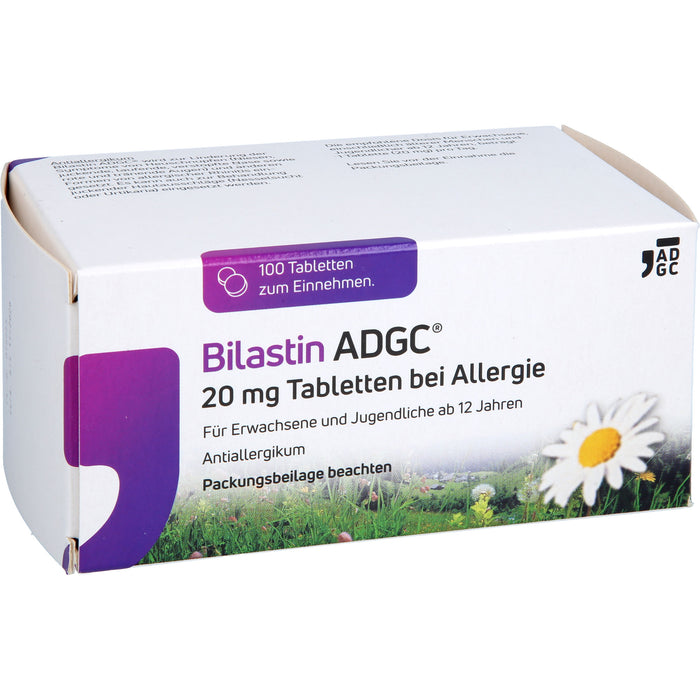 Bilastin ADGC 20 mg Tabletten bei Allergie, 100 St. Tabletten