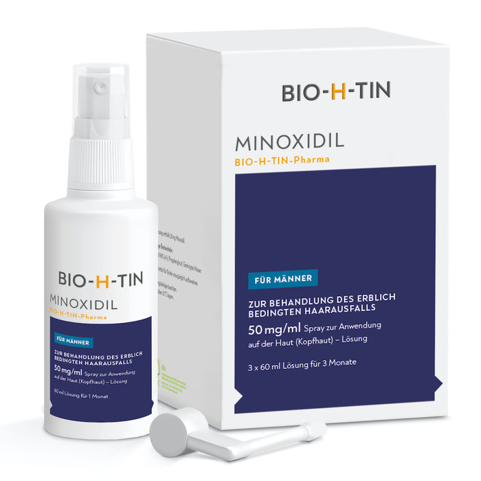 BIO-H-TIN Minoxidil Spray für Männer, 180 ml Solution