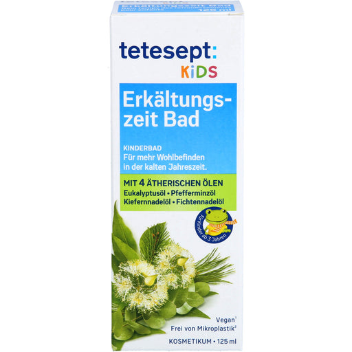 Tetesept Kinderbad Erkältungszeit Bad mit 5 ätherischen Ölen, 125 ml Lösung