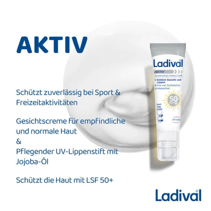 Ladival Aktiv Sonnenschutz Creme & Stift SPF 50+, 30 ml Creme