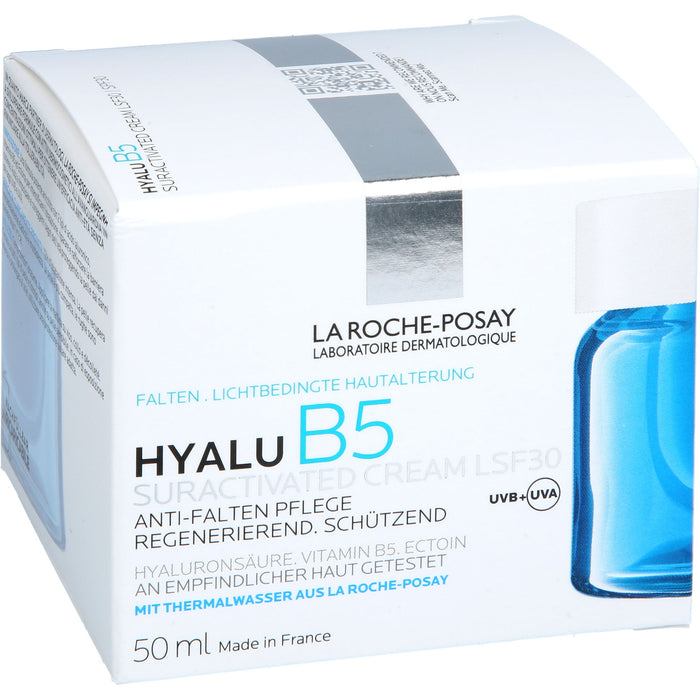 La Roche-Posay Hyalu B5 Suractivated Cream LSF 30 Anti-Falten-Pflege, regenerierend, schützend Nachfüllpack, 50 ml Creme