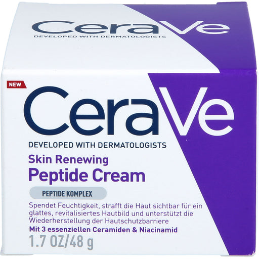 CeraVe Skin Renewing Peptid Creme für eine aufgepolstertere Haut, 48 g Creme