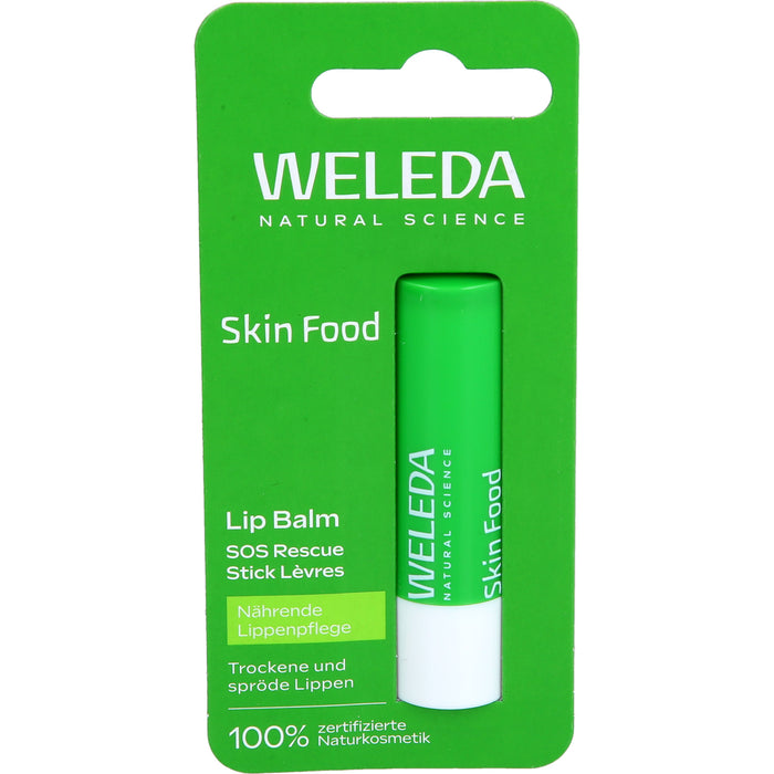 WELEDA Skin Food Lip Balm für trockene und spröde Lippen, 4.8 g Creme