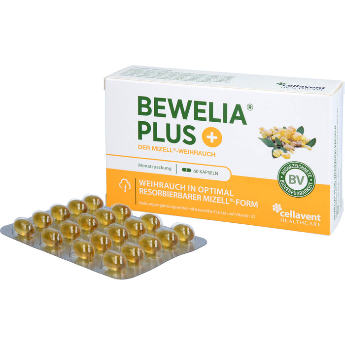 Bewelia Plus Weihrauchkapseln mit Vitamin K2, 60 St. Kapseln