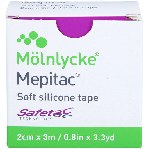 Mepitac 2 cm x 3 m sanfter, flexibler medizinischer Klebeverband in Rollenform, 1 St. Verband