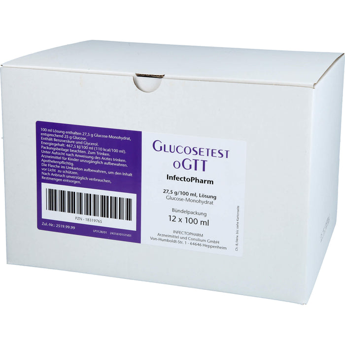Glucosetest Ogtt 27.5g/100, 12X100 ml LSE