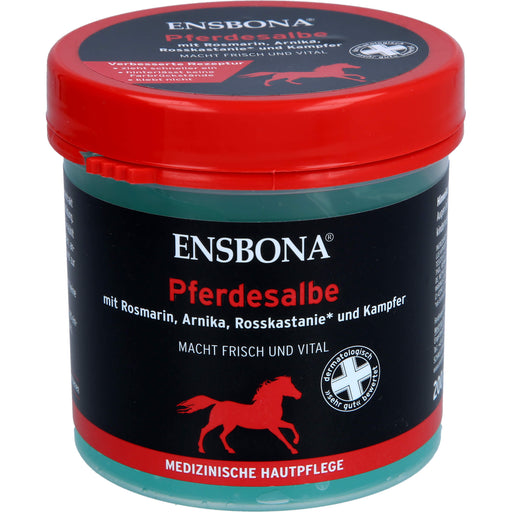 ENSBONA Pferdesalbe mit Rosmarin, Arnika, Rosskastanie und Kampfer, 200 ml Salbe