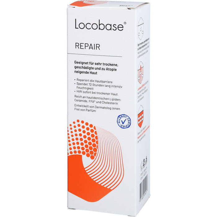 Locobase Repair Creme für sehr trockene, geschädigte, zu Atopie neigende Haut, 100 g Creme