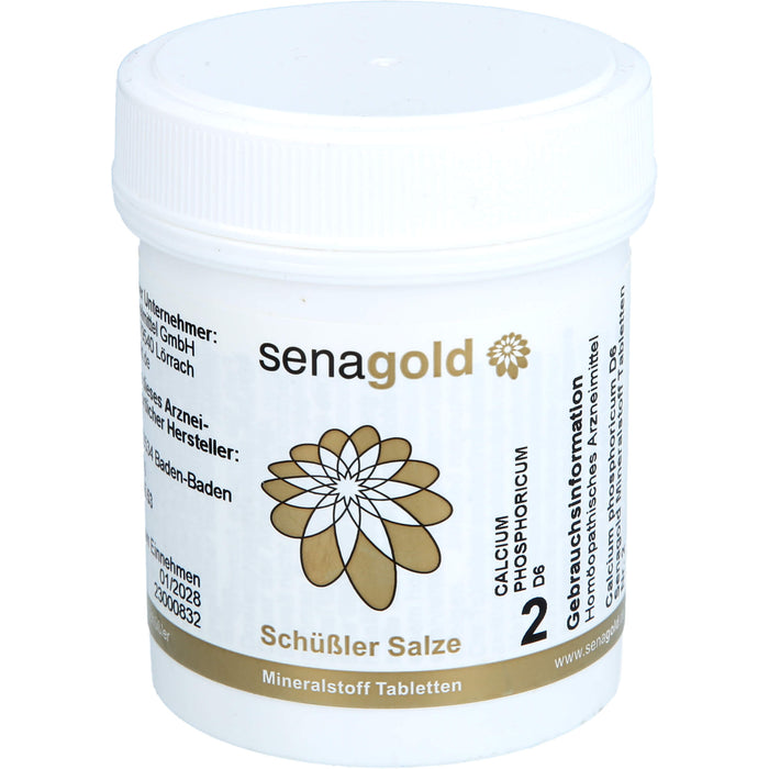 Senagold Schüßler Salze Nr. 2 Calcium phosphoricum D6 Tabletten, 400 St. Tabletten