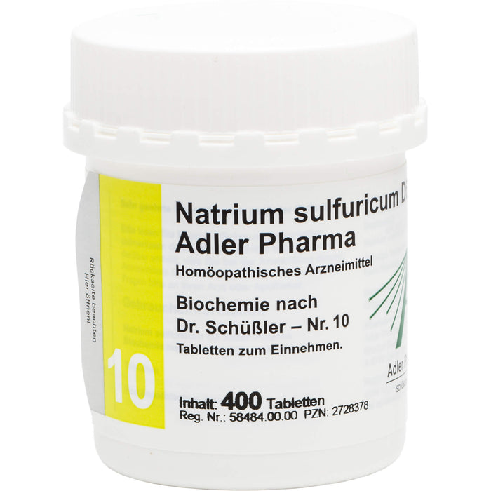 Adler Pharma Natrium sulfuricum D6 Biochemie nach Dr. Schüßler Nr. 10 Tabletten, 400 St. Tabletten