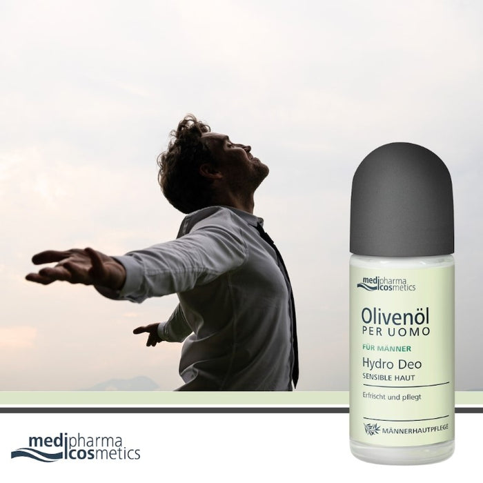 Medipharma Cosmetics Olivenöl Per Uomo Hydro Deo sensible Haut, 50 ml Roll-On