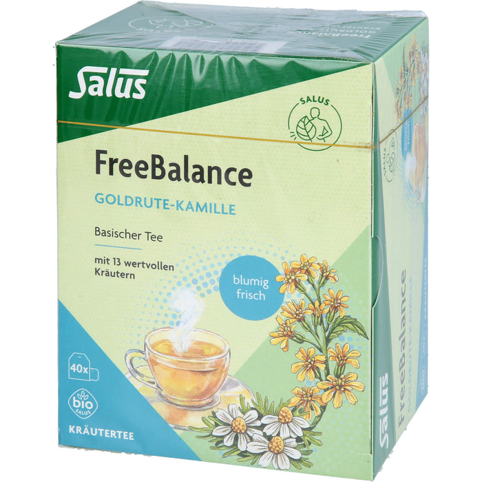 Salus FreeBalance Goldrute-Kamille basischer Tee mit 13 wertvollen Kräutern, 40 St. Beutel