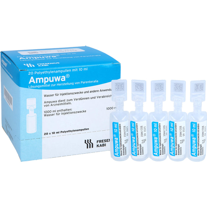 Ampuwa , Lösungsmittel zur Herstellung von Parenteralia Polyethylenampullen, 10 ml, 200 ml Lösung