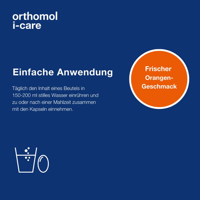 Orthomol i-CAre - Nahrungsergänzungsmittel mit Pflanzenextrakten, Omega-3-Fettsäuren, Vitaminen und Mineralstoffen - Granulat/Kapseln, 30 St. Tagesportionen