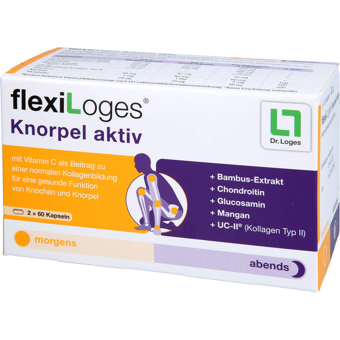 FlexiLoges Knorpel aktiv Morgen- und Abend-Kapseln, 120 St. Kapseln