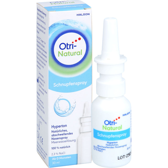 OtriNatural Schnupfenspray hypertones natürliches abschwellendes Meerwasserspray, 30 ml Lösung