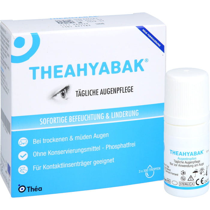 TheaHyabak Augentropfen zur täglichen Pflege bei trockenen Augen, 30 ml Lösung