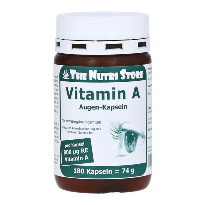 The Nutri Store Vitamin A 800 µg Augen Kapseln, 180 St. Kapseln